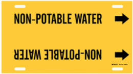 Non-Potable Water Pipe Marker, 10" H x 24" W, Fits Pipes 8" Dia. Thru 9.875" Dia.