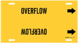 Overflow Pipe Marker, 8" H x 16" W, Fits Pipes 6" Dia. Thru 7.875" Dia.