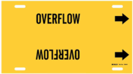Overflow Pipe Marker, 10" H x 32" W, Fits Pipes 10" Dia. Thru 15" Dia.