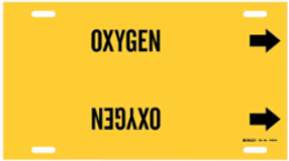 OXYGEN Pipe Marker, 10" H x 24" W, Fits Pipes 8" Dia. Thru 9.875" Dia.