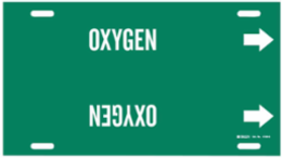 OXYGEN Pipe Marker, 10" H x 24" W, Fits Pipes 8" Dia. Thru 9.875" Dia.