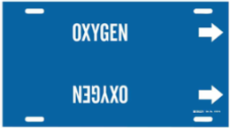 OXYGEN Pipe Marker, 10" H x 24" W, Fits Pipes 8" Dia. Thru 9.875" Dia.