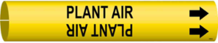 PLANT AIR Pipe Marker, Fits Pipes 0.75" Dia. Thru 1.375" Dia.