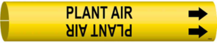 PLANT AIR Pipe Marker, Fits Pipes 1.5" Dia. Thru 2.375" Dia.