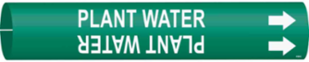 Plant Water Pipe Marker, 2" H x 2" W, Fits Pipes 2.5" Dia. Thru 3.875" Dia.