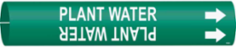 Plant Water Pipe Marker, 2" H x 2" W, Fits Pipes 2.5" Dia. Thru 3.875" Dia.