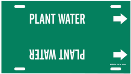 Plant Water Pipe Marker, 10" H x 32" W, Fits Pipes 10" Dia. Thru 15" Dia.