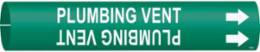 PLUMBING VENT Pipe Marker, Fits Pipes 1.5" Dia. Thru 2.375" Dia.