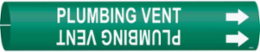 PLUMBING VENT Pipe Marker, Fits Pipes 2.5" Dia. Thru 3.875" Dia.