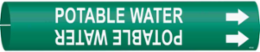Potable Water Pipe Marker, 0.875" H x 0.875" W, Fits Pipes 1.5" Dia. Thru 2.375" Dia.