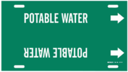 Potable Water Pipe Marker, 8" H x 16" W, Fits Pipes 6" Dia. Thru 7.875" Dia.