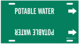 Potable Water Pipe Marker, 10" H x 32" W, Fits Pipes 10" Dia. Thru 15" Dia.