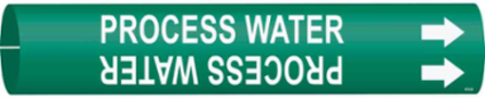 Process Water Pipe Marker, 0.875" H x 0.875" W, Fits Pipes 1.5" Dia. Thru 2.375" Dia.
