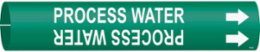 Process Water Pipe Marker, 0.875" H x 0.875" W, Fits Pipes 1.5" Dia. Thru 2.375" Dia.