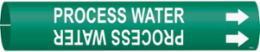 Process Water Pipe Marker, 2" H x 2" W, Fits Pipes 2.5" Dia. Thru 3.875" Dia.