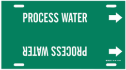 Process Water Pipe Marker, 10" H x 24" W, Fits Pipes 8" Dia. Thru 9.875" Dia.