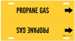 PROPANE GAS Pipe Marker, 8" H x 16" W, Fits Pipes 6" Dia. Thru 7.875" Dia.