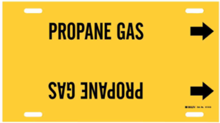PROPANE GAS Pipe Marker, 10" H x 24" W, Fits Pipes 8" Dia. Thru 9.875" Dia.