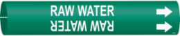 Raw Water Pipe Marker, 0.8125" H x 0.8125" W, Fits Pipes 0.75" Dia. Thru 1.375" Dia.
