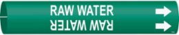 Raw Water Pipe Marker, 0.875" H x 0.875" W, Fits Pipes 1.5" Dia. Thru 2.375" Dia.