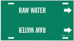 Raw Water Pipe Marker, 10" H x 24" W, Fits Pipes 8" Dia. Thru 9.875" Dia.
