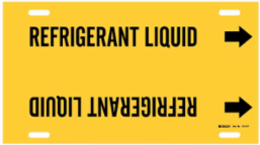Refrigerant Liquid Pipe Marker, 8" H x 16" W, Fits Pipes 6" Dia. Thru 7.875" Dia.