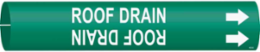 Roof Drain Pipe Marker, 2.8125" H x 2.8125" W, Fits Pipes 4" Dia. Thru 6" Dia.
