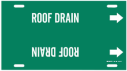 Roof Drain Pipe Marker, 8" H x 16" W, Fits Pipes 6" Dia. Thru 7.875" Dia.
