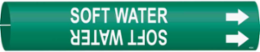 Soft Water Pipe Marker, 2" H x 2" W, Fits Pipes 2.5" Dia. Thru 3.875" Dia.