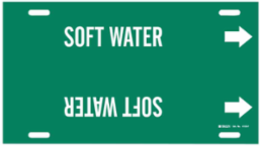 Soft Water Pipe Marker, 8" H x 16" W, Fits Pipes 6" Dia. Thru 7.875" Dia.