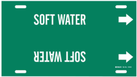 Soft Water Pipe Marker, 10" H x 24" W, Fits Pipes 8" Dia. Thru 9.875" Dia.