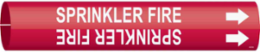 SPRINKLER FIRE Pipe Marker, Fits Pipes 1.5" Dia. Thru 2.375" Dia.