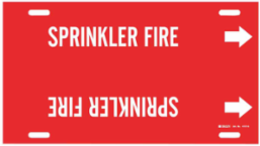 SPRINKLER FIRE Pipe Marker, 24" W, Fits Pipes 8" Dia. Thru 9.875" Dia.