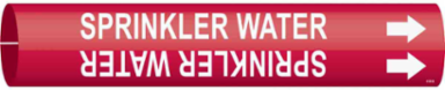 SPRINKLER WATER Pipe Marker, Fits Pipes 1.5" Dia. Thru 2.375" Dia.