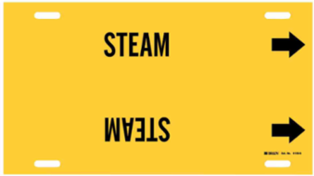 Steam Pipe Marker, 10" H x 24" W, Fits Pipes 8" Dia. Thru 9.875" Dia.