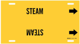 Steam Pipe Marker, 10" H x 32" W, Fits Pipes 10" Dia. Thru 15" Dia.