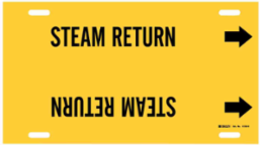 Steam Return Pipe Marker, 10" H x 32" W, Fits Pipes 10" Dia. Thru 15" Dia.