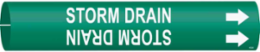 Storm Drain Pipe Marker, 0.875" H x 0.875" W, Fits Pipes 1.5" Dia. Thru 2.375" Dia.