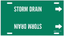 Storm Drain Pipe Marker, 10" H x 24" W, Fits Pipes 8" Dia. Thru 9.875" Dia.