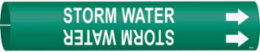 Storm Water Pipe Marker, 0.875" H x 0.875" W, Fits Pipes 1.5" Dia. Thru 2.375" Dia.