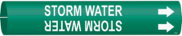 Storm Water Pipe Marker, 2" H x 2" W, Fits Pipes 2.5" Dia. Thru 3.875" Dia.