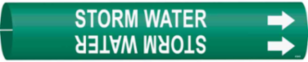 Storm Water Pipe Marker, 2.8125" H x 2.8125" W, Fits Pipes 4" Dia. Thru 6" Dia.
