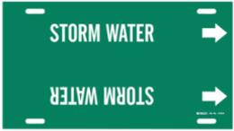 Storm Water Pipe Marker, 10" H x 24" W, Fits Pipes 8" Dia. Thru 9.875" Dia.