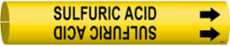 SULFURIC ACID Pipe Marker, 0.8125" H x 0.8125" W, Fits Pipes 0.75" Dia. Thru 1.375" Dia.