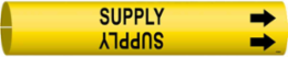 Supply Pipe Marker, 2.8125" H x 2.8125" W, Fits Pipes 4" Dia. Thru 6" Dia.