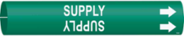 Supply Pipe Marker, 0.875" H x 0.875" W, Fits Pipes 1.5" Dia. Thru 2.375" Dia.