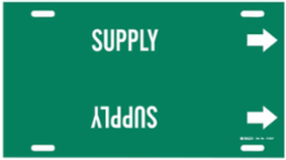 Supply Pipe Marker, 8" H x 16" W, Fits Pipes 6" Dia. Thru 7.875" Dia.