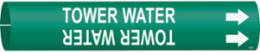 Tower Water Pipe Marker, 0.8125" H x 0.8125" W, Fits Pipes 0.75" Dia. Thru 1.375" Dia.
