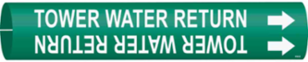 Tower Water Return Pipe Marker, 0.875" H x 0.875" W, Fits Pipes 1.5" Dia. Thru 2.375" Dia.
