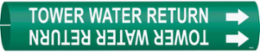 Tower Water Return Pipe Marker, 0.875" H x 0.875" W, Fits Pipes 1.5" Dia. Thru 2.375" Dia.